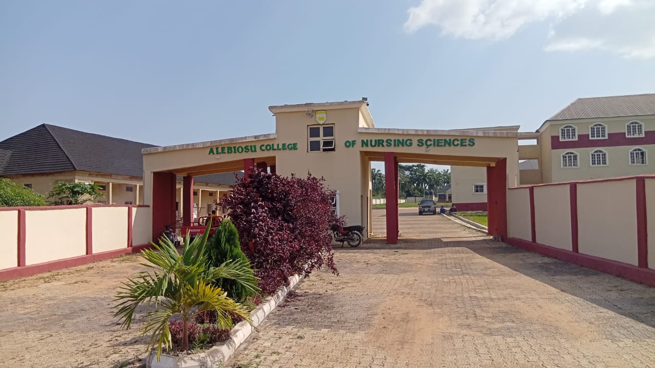 The main entrance gate at Alebiosu College of Nursing Sciences